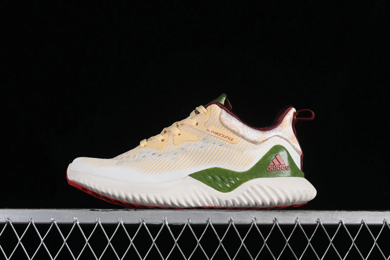 Adidas AlphaBounce Beyond M Off White Red Green CG4369