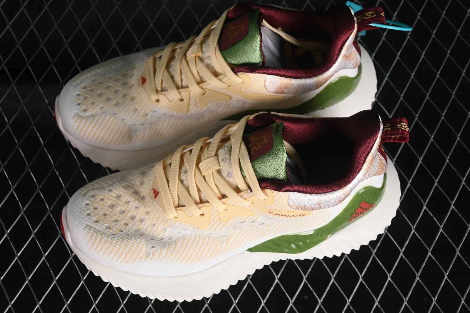 Adidas AlphaBounce Beyond M Off White Red Green CG4369