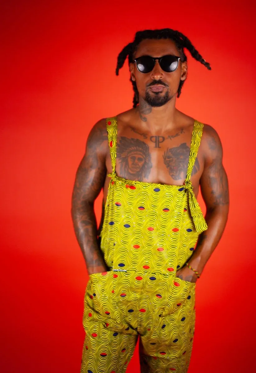 African Dungarees in Yellow Optical