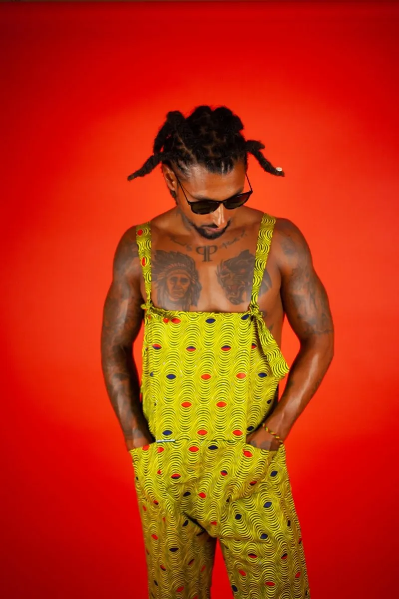 African Dungarees in Yellow Optical