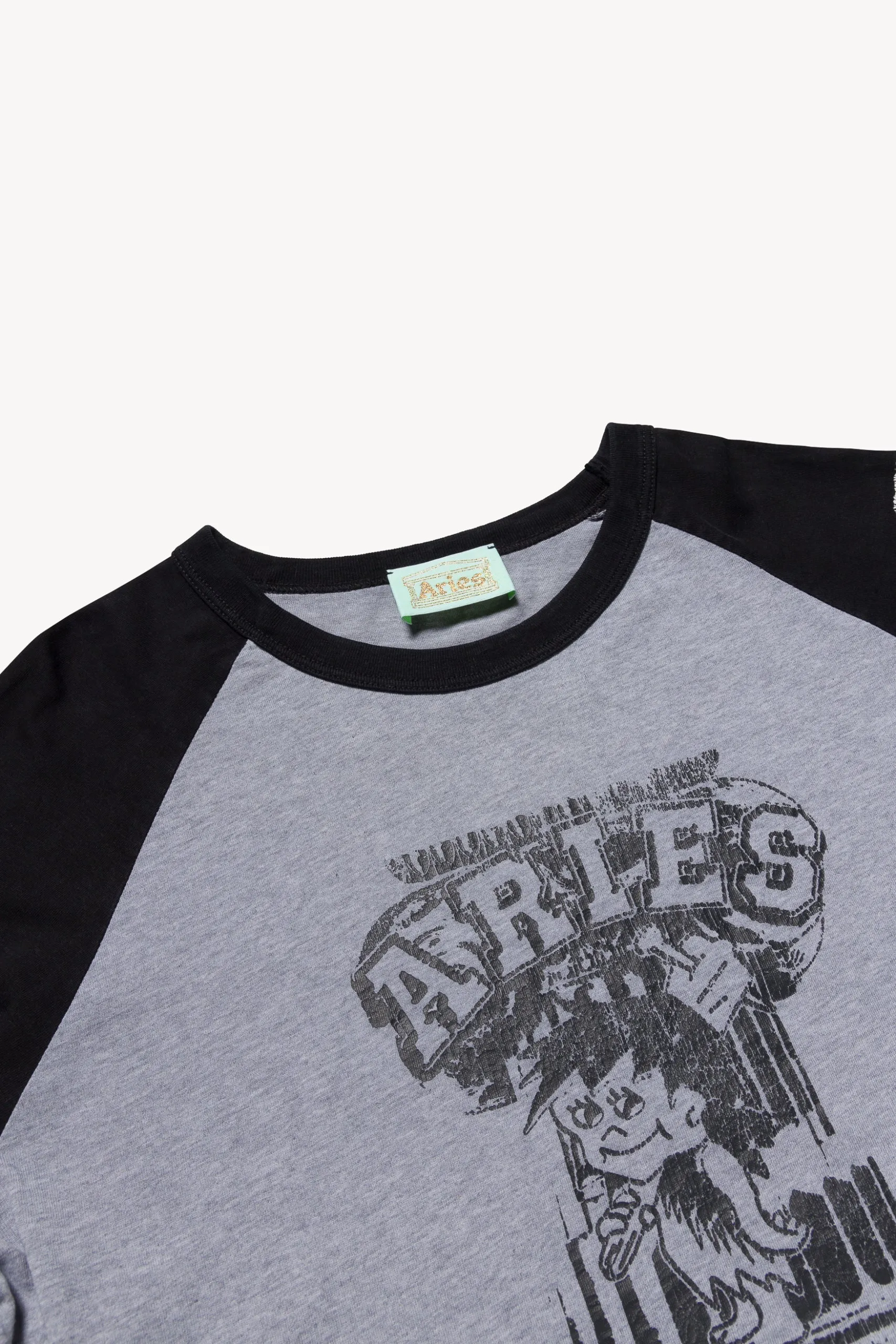 Aged Raglan Baseball LS Tee