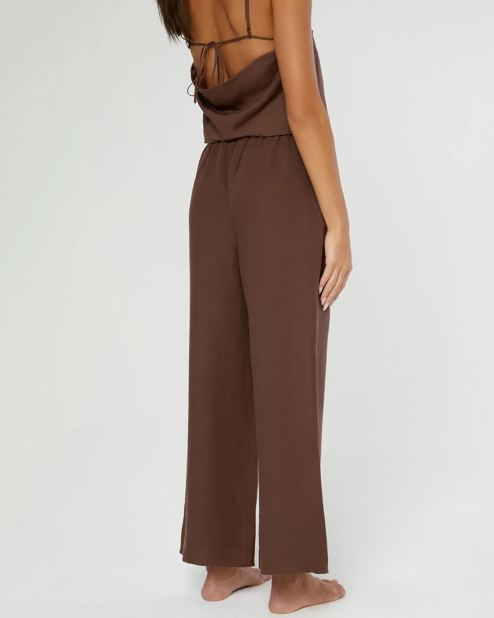 Air Linen Drawstring Pant | Hickory