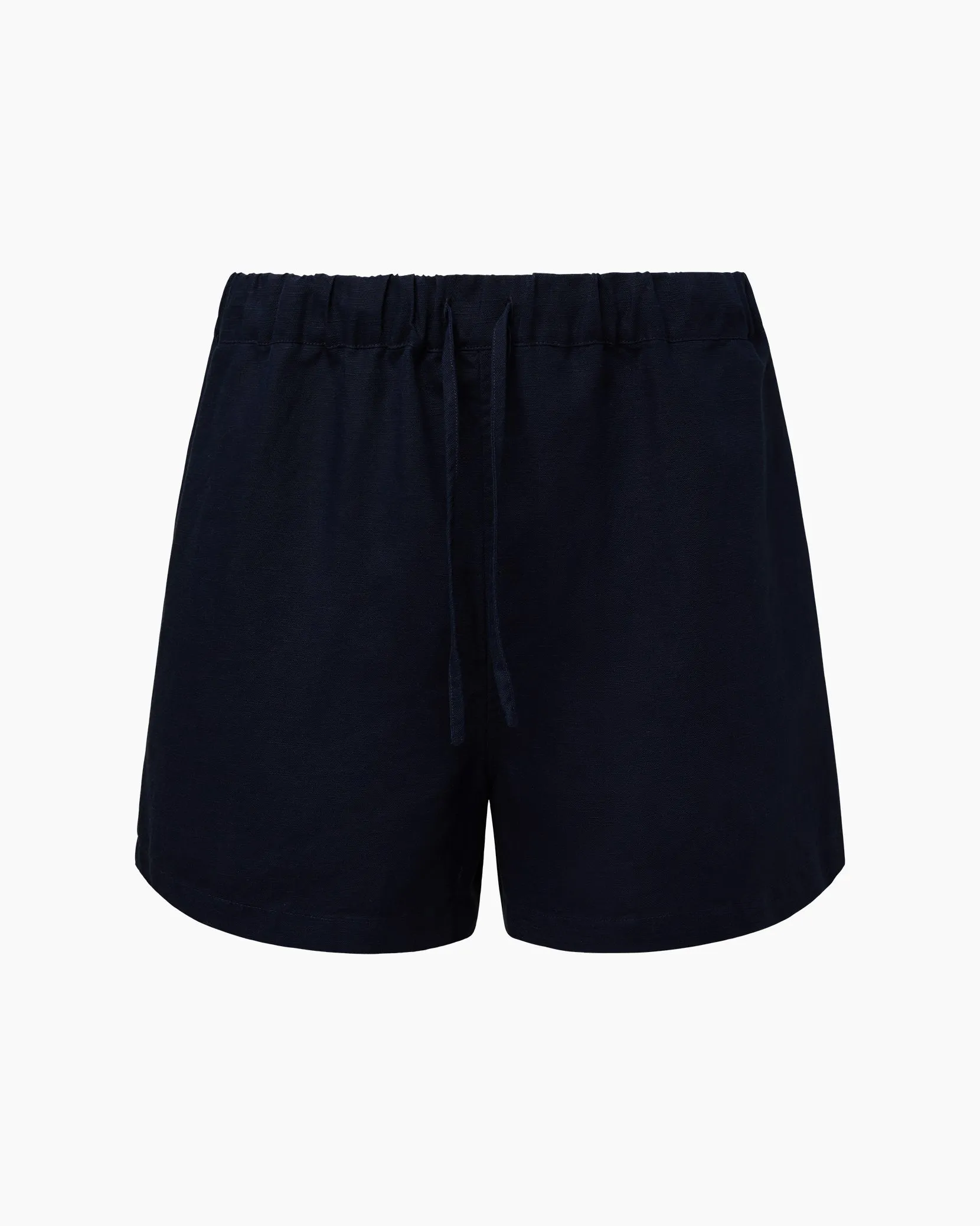 Air Linen Elastic Drawstring Short | Deep Navy