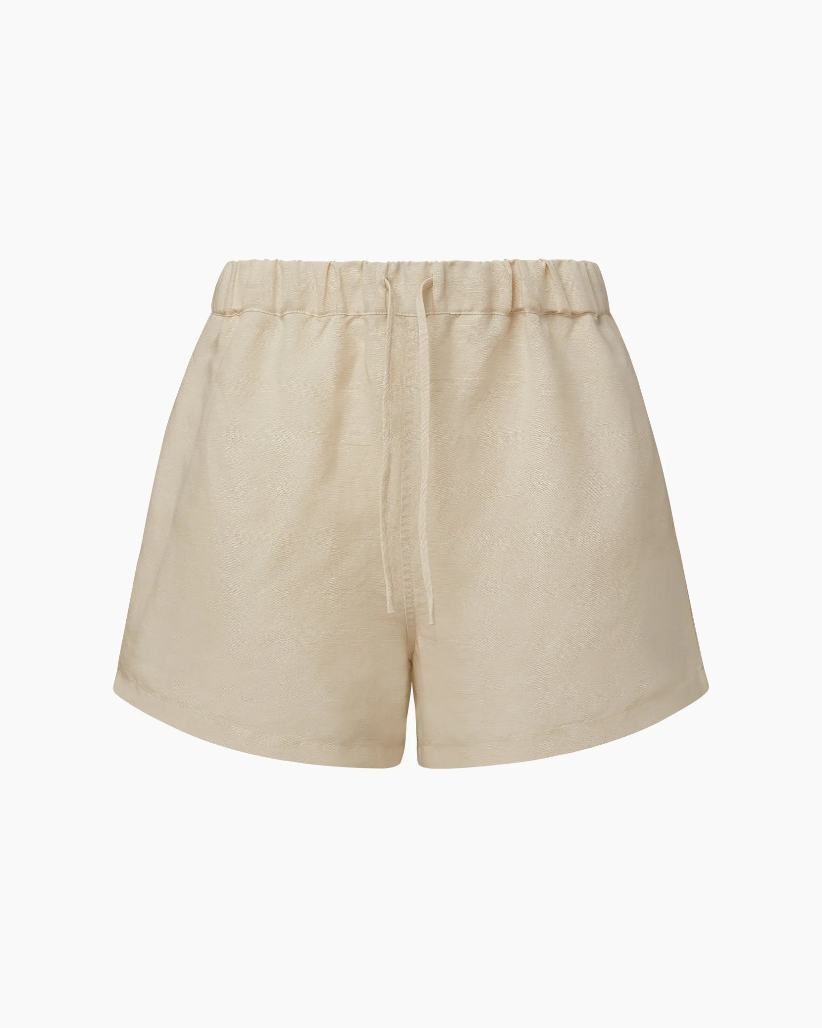 Air Linen Elastic Drawstring Short | Sandshell