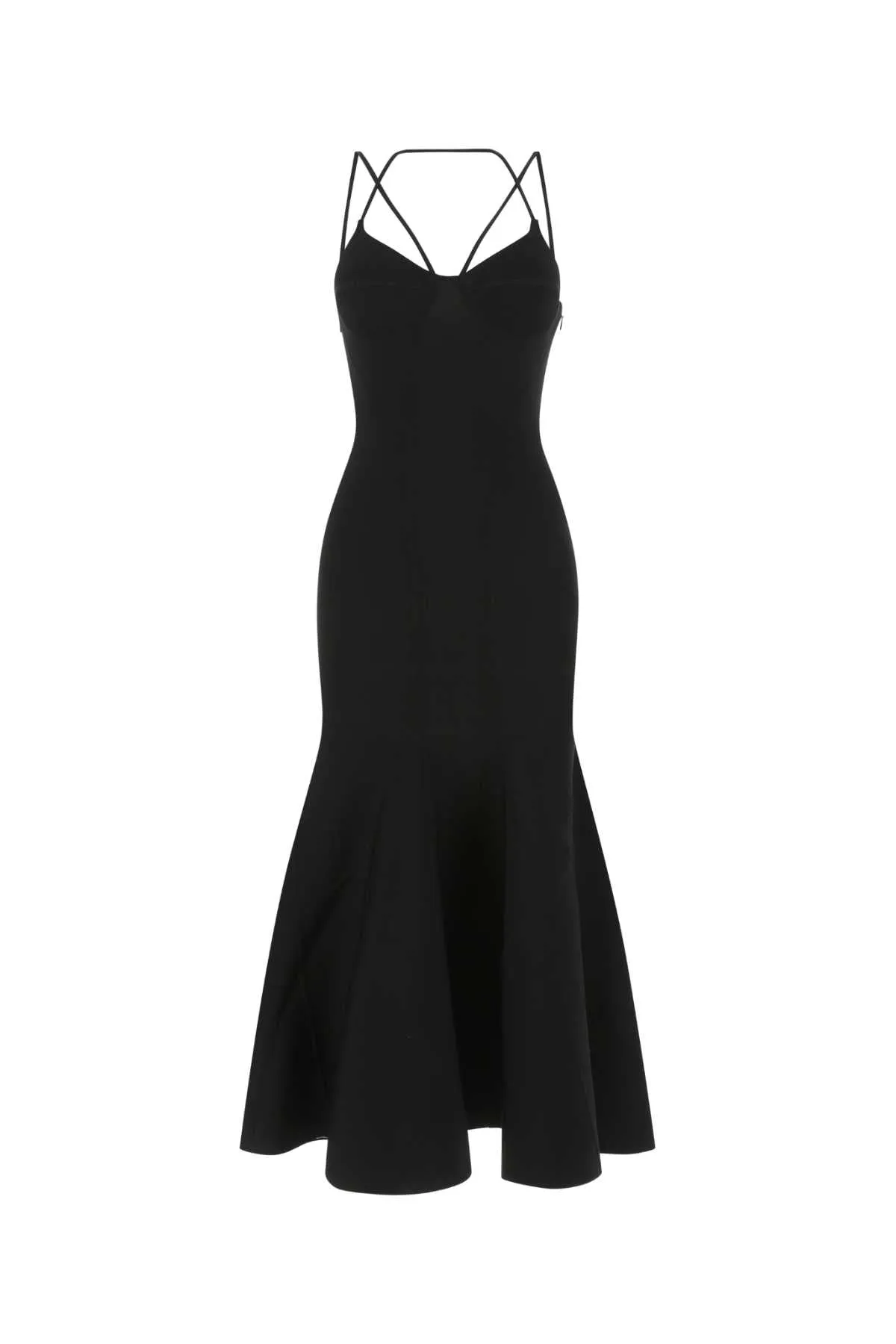 Alexander McQueen Sleeveless Flared Midi Dress