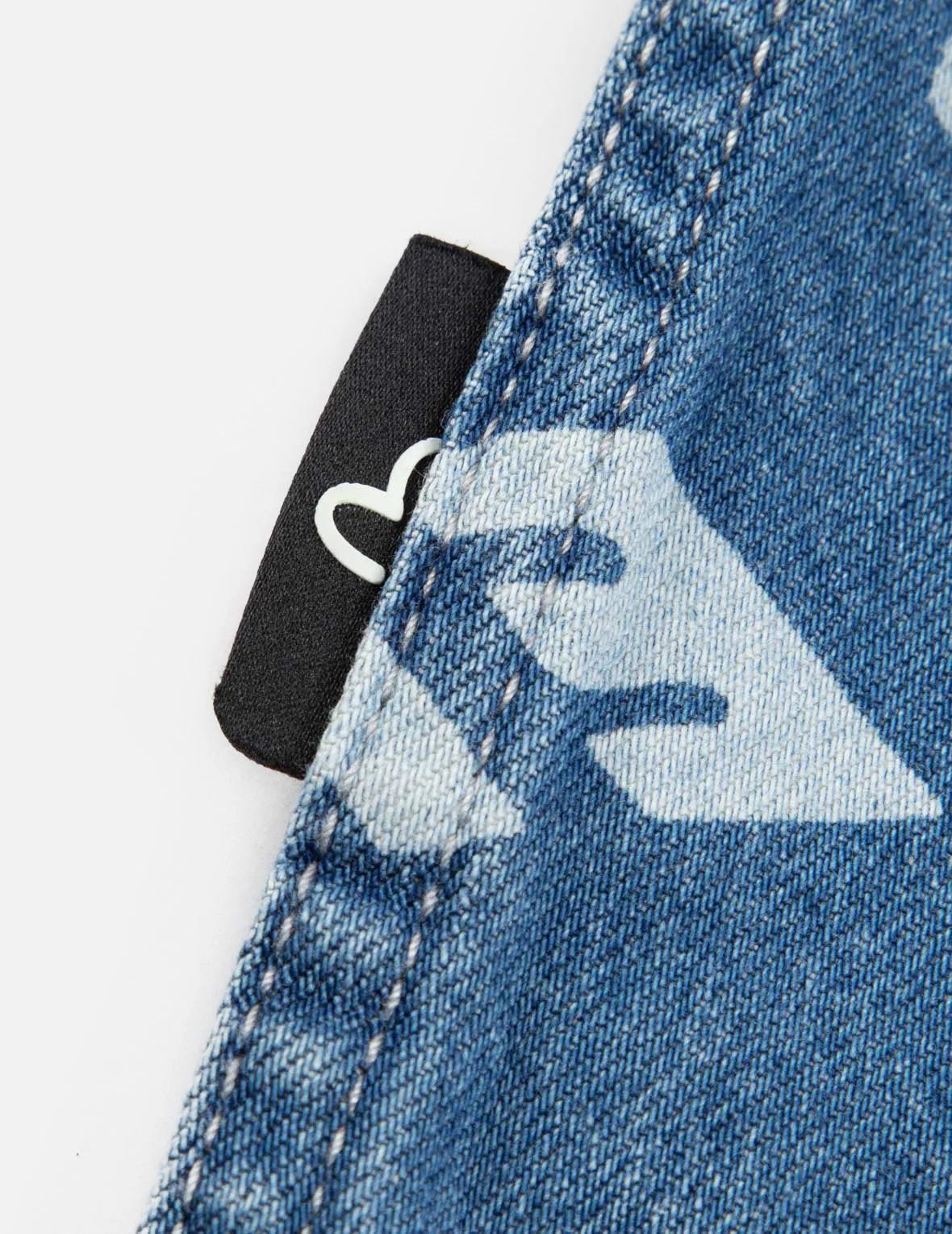 Allover Logo Print Denim Shirt