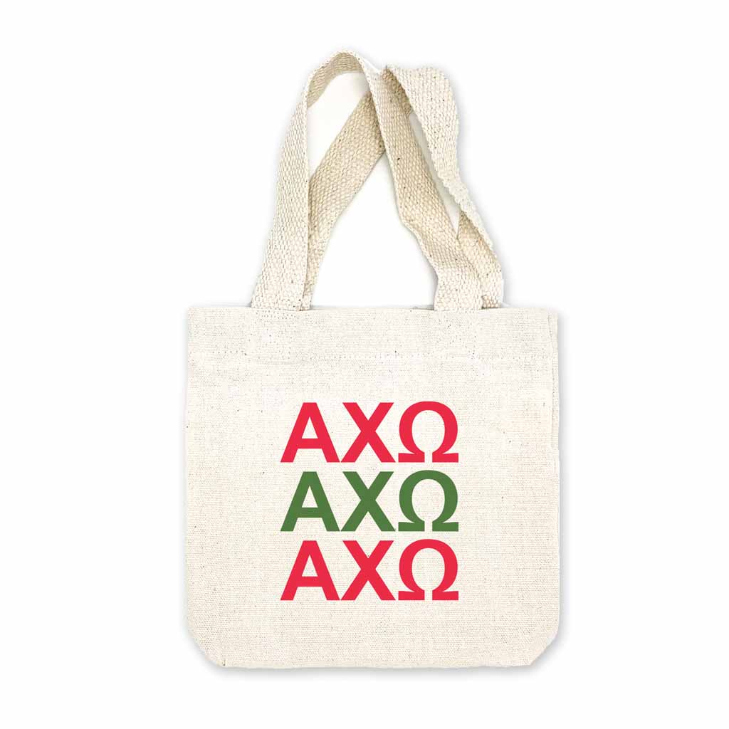 Alpha Chi Omega Sorority Greek Letters Mini Tote Gift Bag