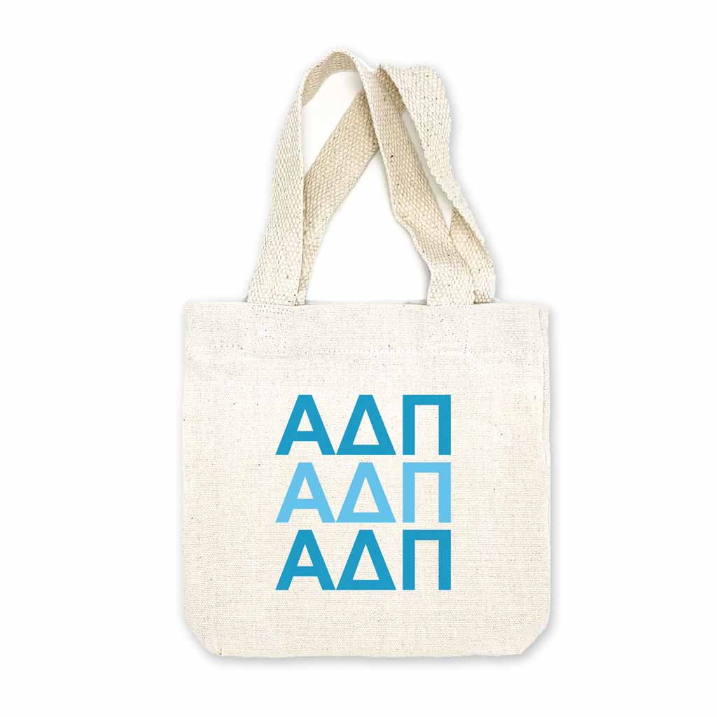 Alpha Delta Pi Sorority Greek Letters Mini Tote Gift Bag