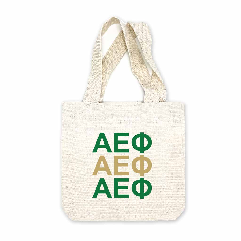 Alpha Epsilon Phi Sorority Greek Letters Mini Tote Gift Bag