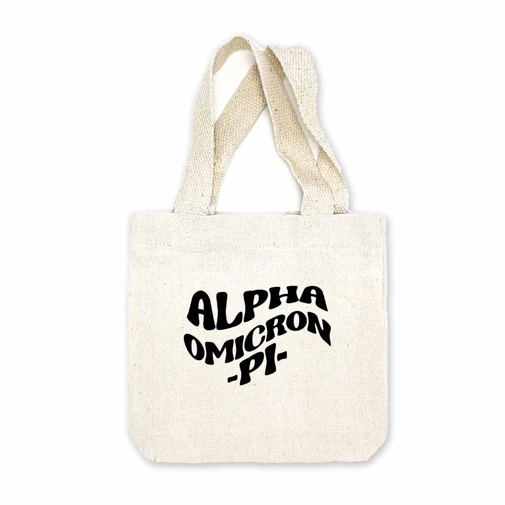 Alpha Omicron Pi Mod Sorority Name Mini Tote Gift Bag