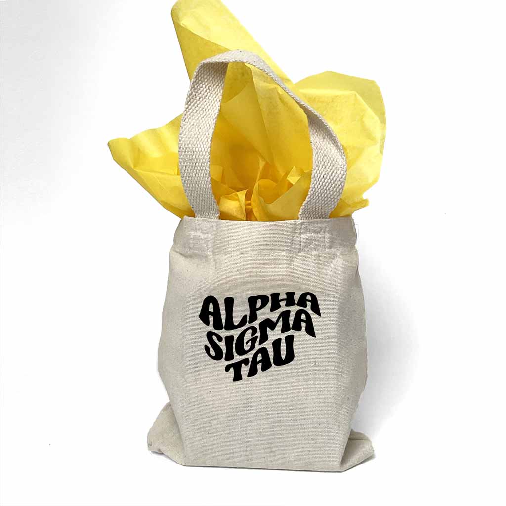 Alpha Sigma Tau Mod Sorority Name Mini Tote Gift Bag