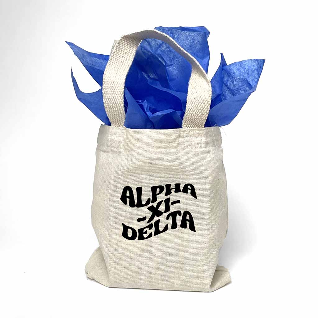 Alpha Xi Delta Mod Sorority Name Mini Tote Gift Bag