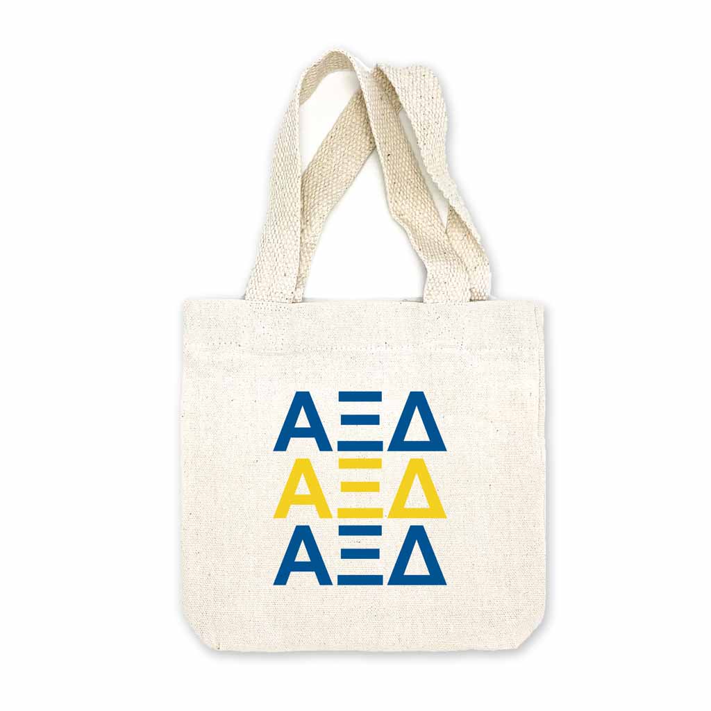 Alpha Xi Delta Sorority Greek Letters Mini Tote Gift Bag