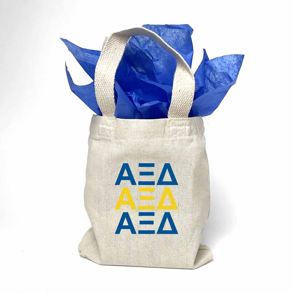 Alpha Xi Delta Sorority Greek Letters Mini Tote Gift Bag