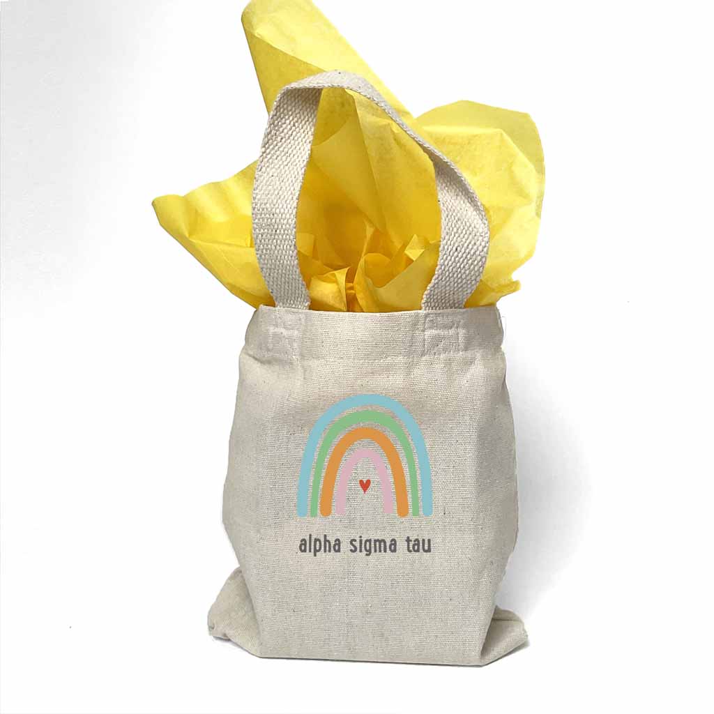 Alpha Xi Delta Sorority Rainbow Mini Tote Gift Bag