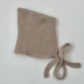 Belle Enfant Taupe Cashmere Mix Bonnet: Medium