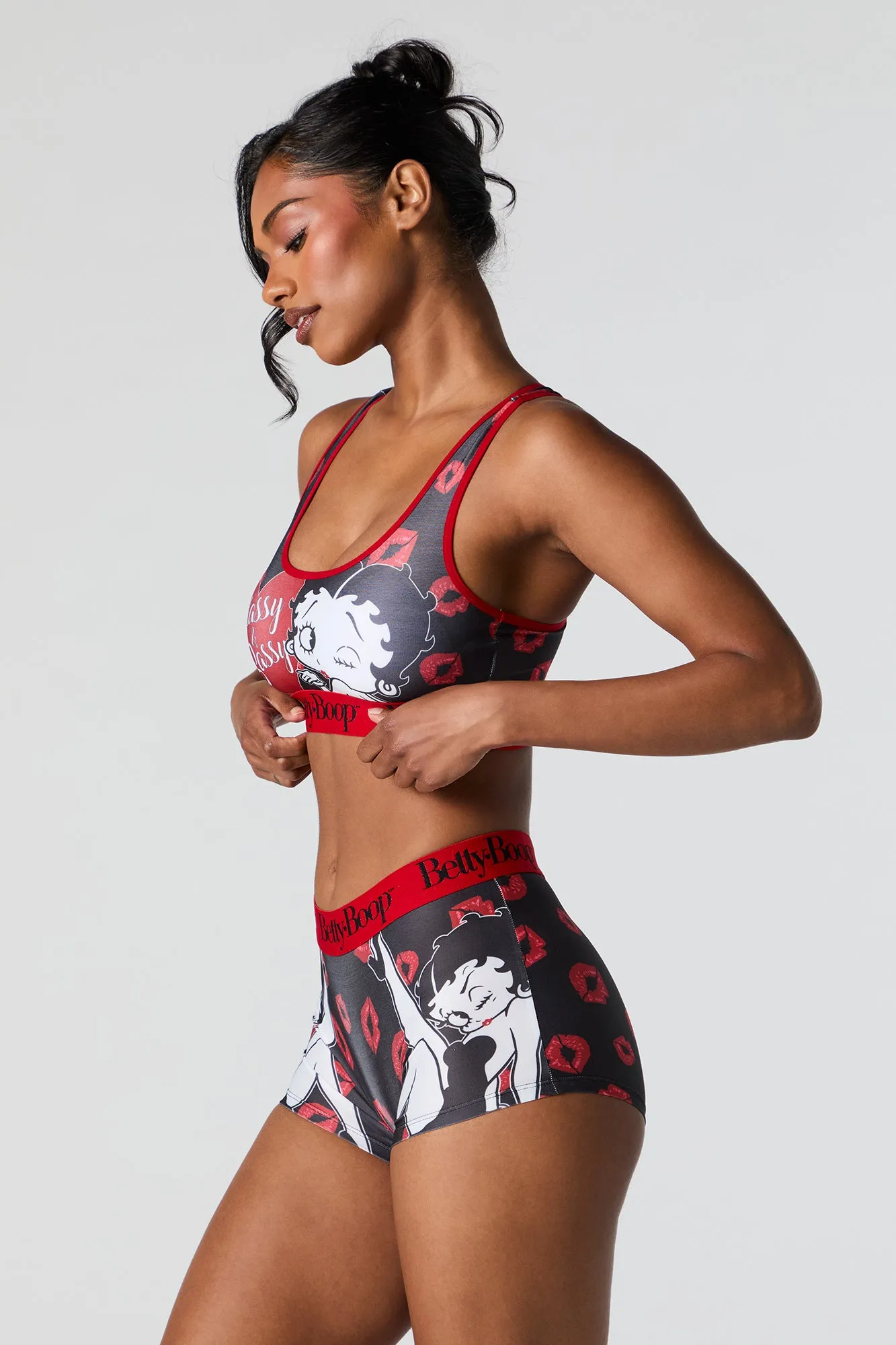 Betty Boop Bra and Short 2 Piece Pajama Set