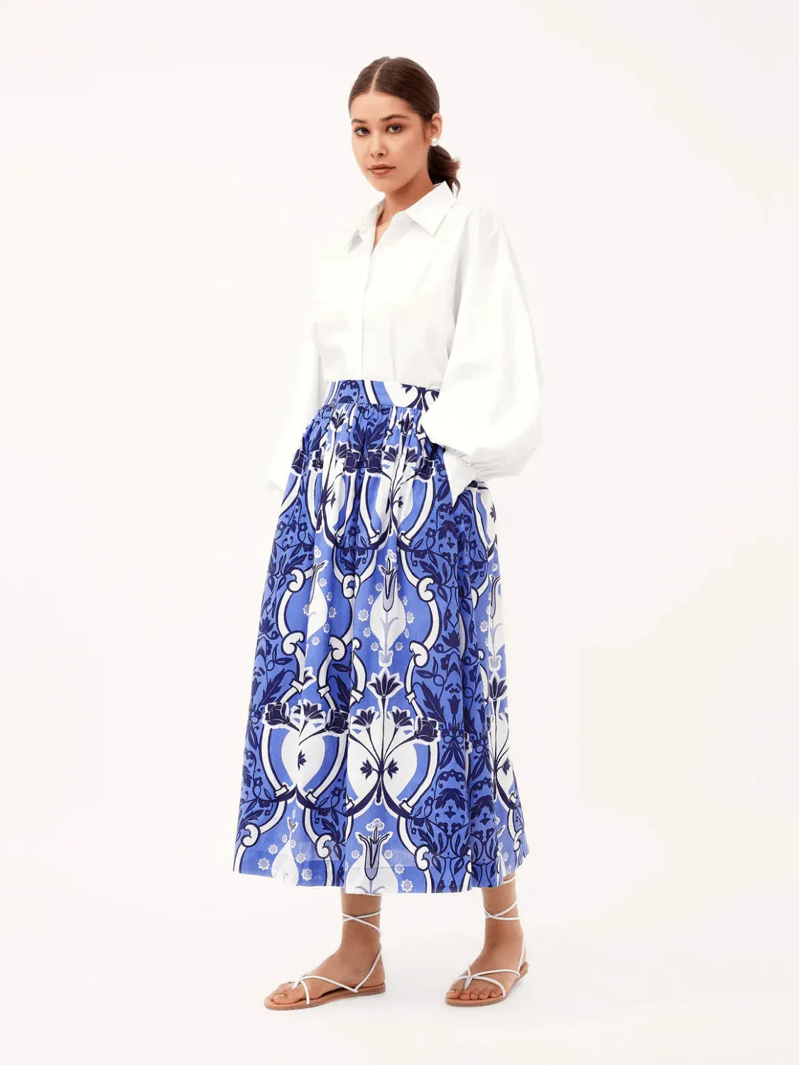 Beyond By Vera Anna Skirt Como Blue