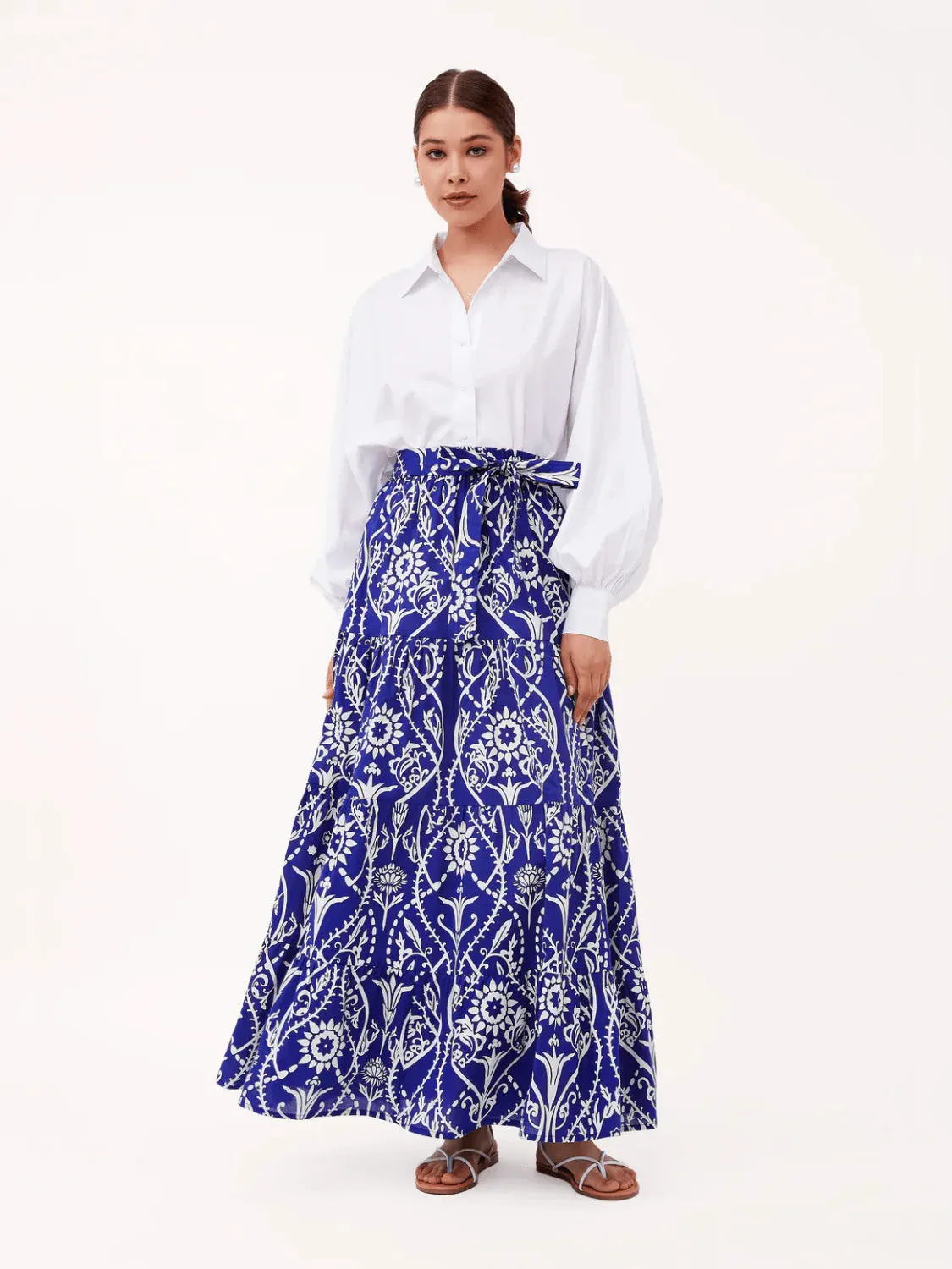 Beyond By Vera Gia Skirt Assisi Indigo