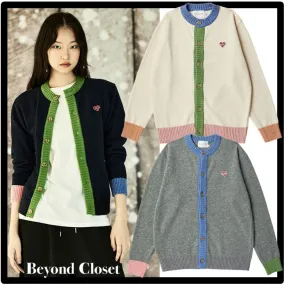 beyond closet  |Casual Style Unisex Street Style Logo Cardigans