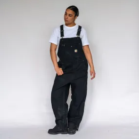 Black 90s Carhartt Canvas Baggy Dungarees (M)