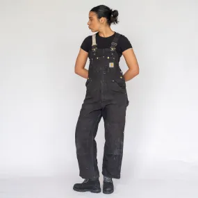 Black 90s Carhartt Denim Baggy Dungarees (M)