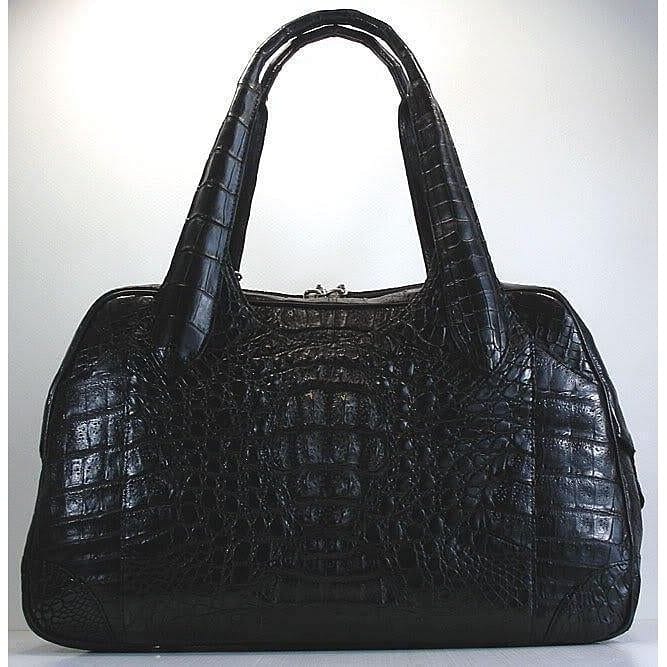 Black Designer Crocodile Handbags