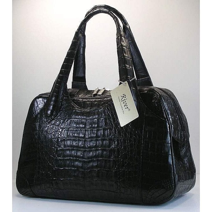 Black Designer Crocodile Handbags