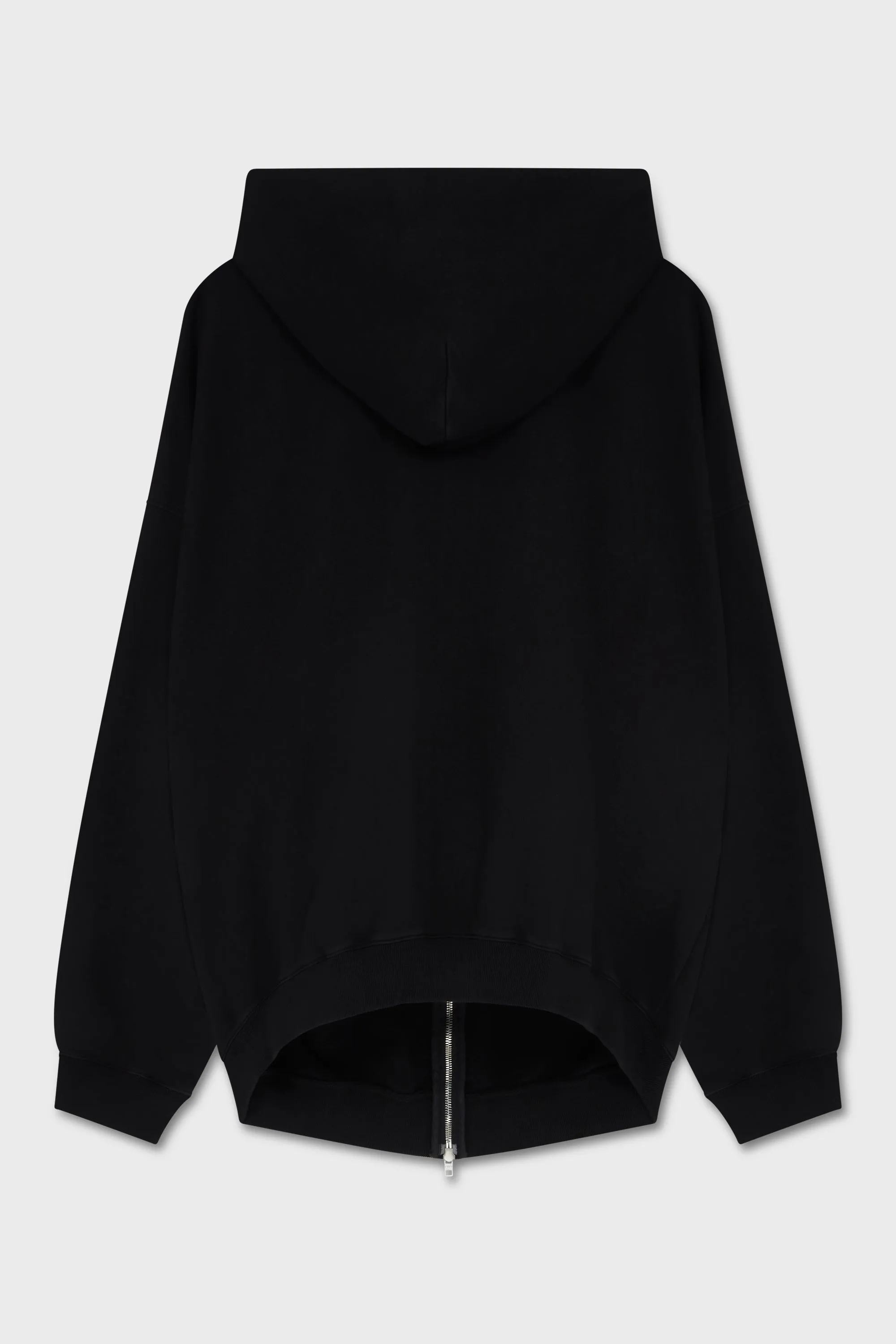 BLACK FLARE HOODIE ZIP-UP