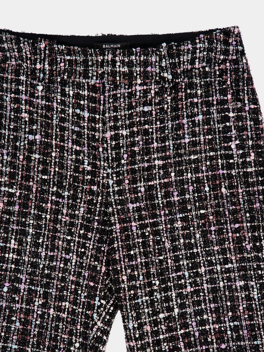 Black Tweed Flared Pants