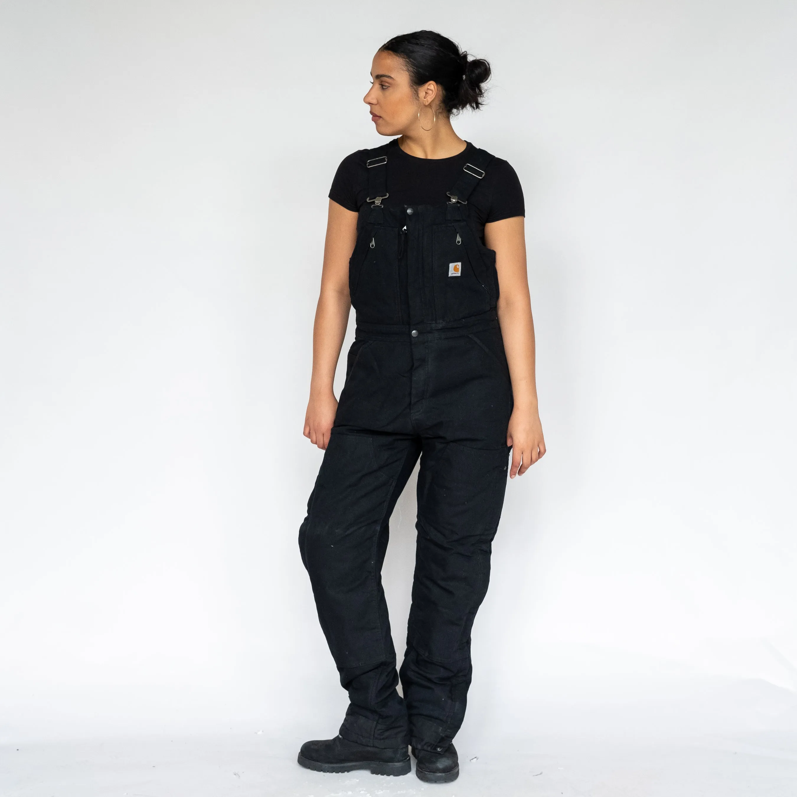 Black y2ks Carhartt Deadstock Denim Baggy Dungarees (L)