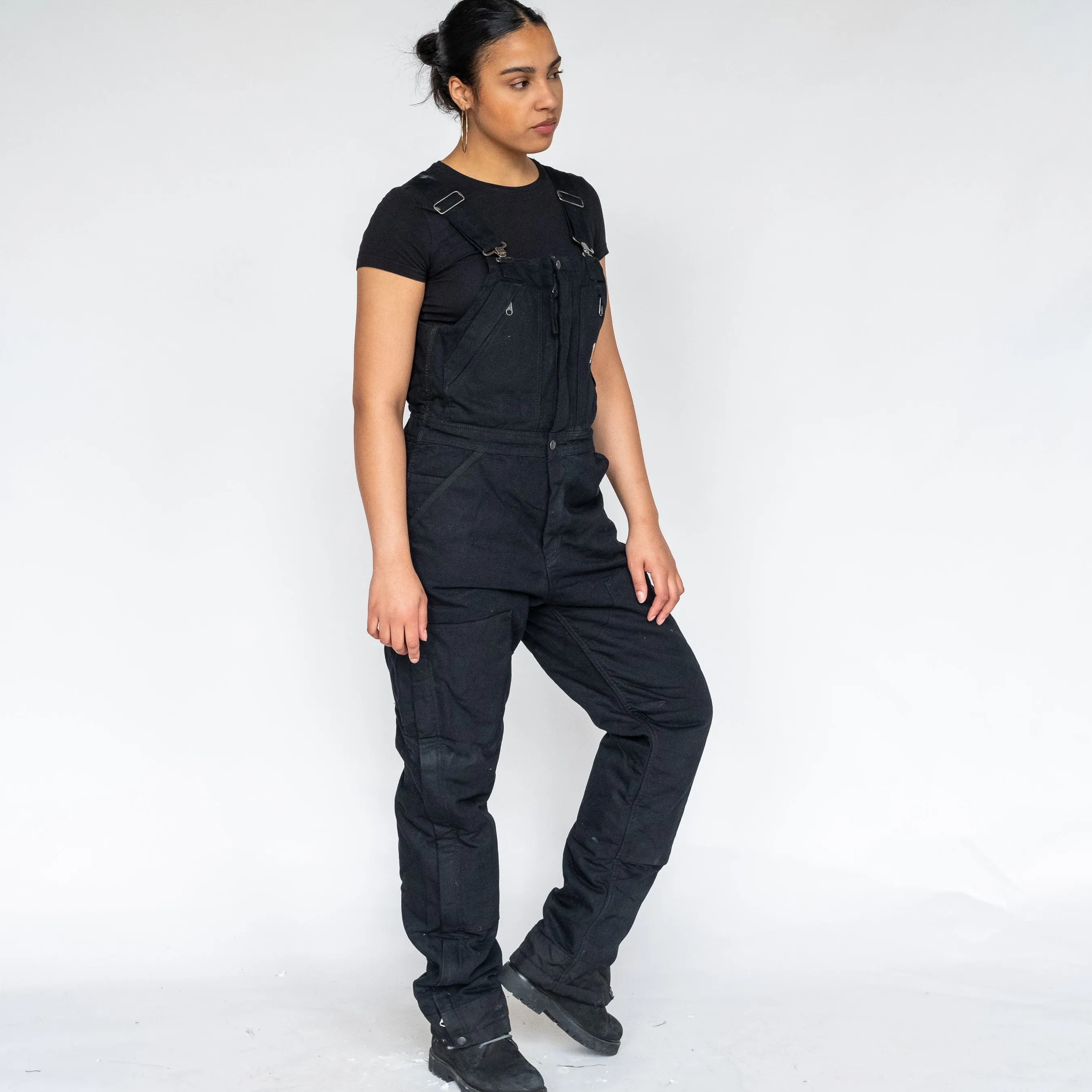 Black y2ks Carhartt Deadstock Denim Baggy Dungarees (L)