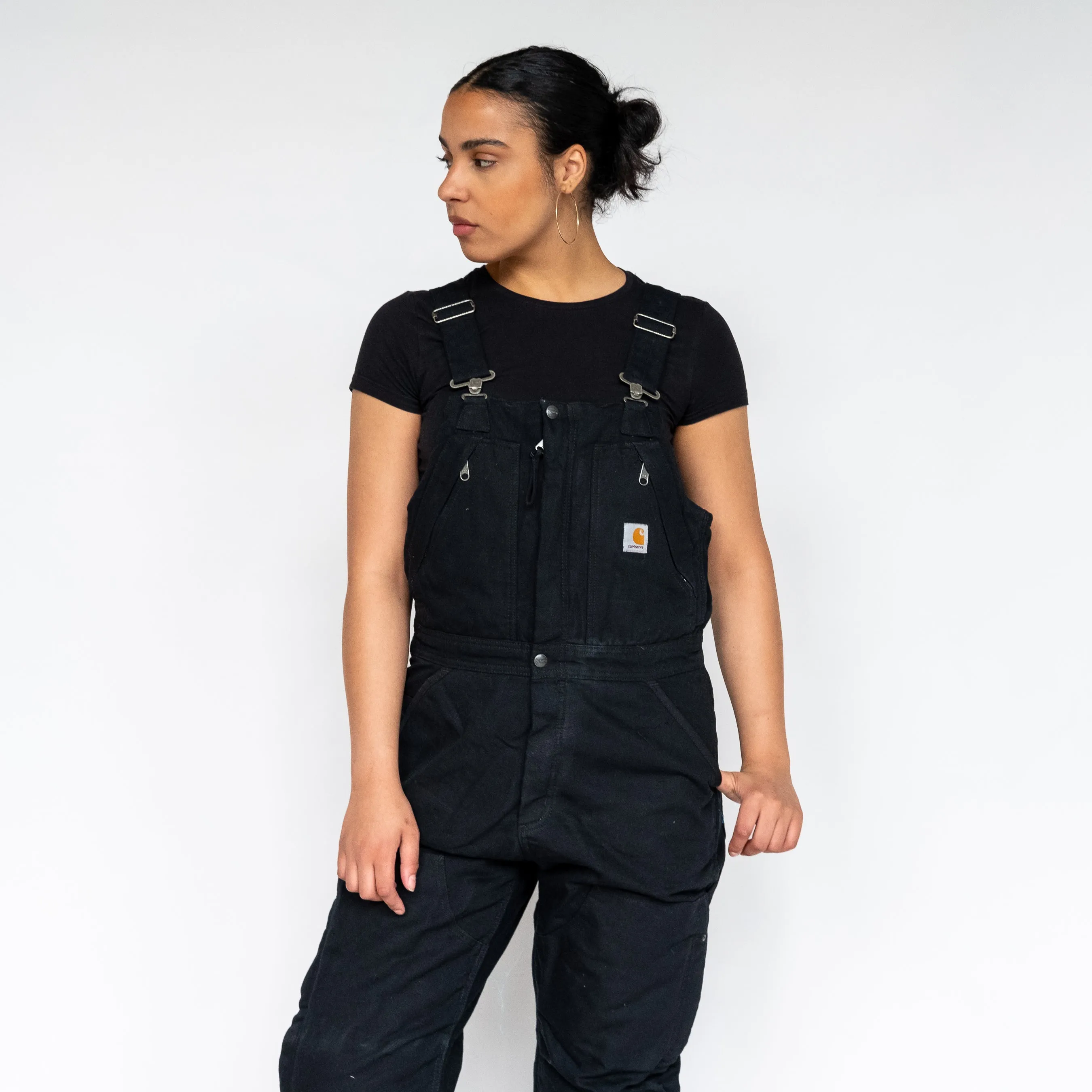 Black y2ks Carhartt Deadstock Denim Baggy Dungarees (L)