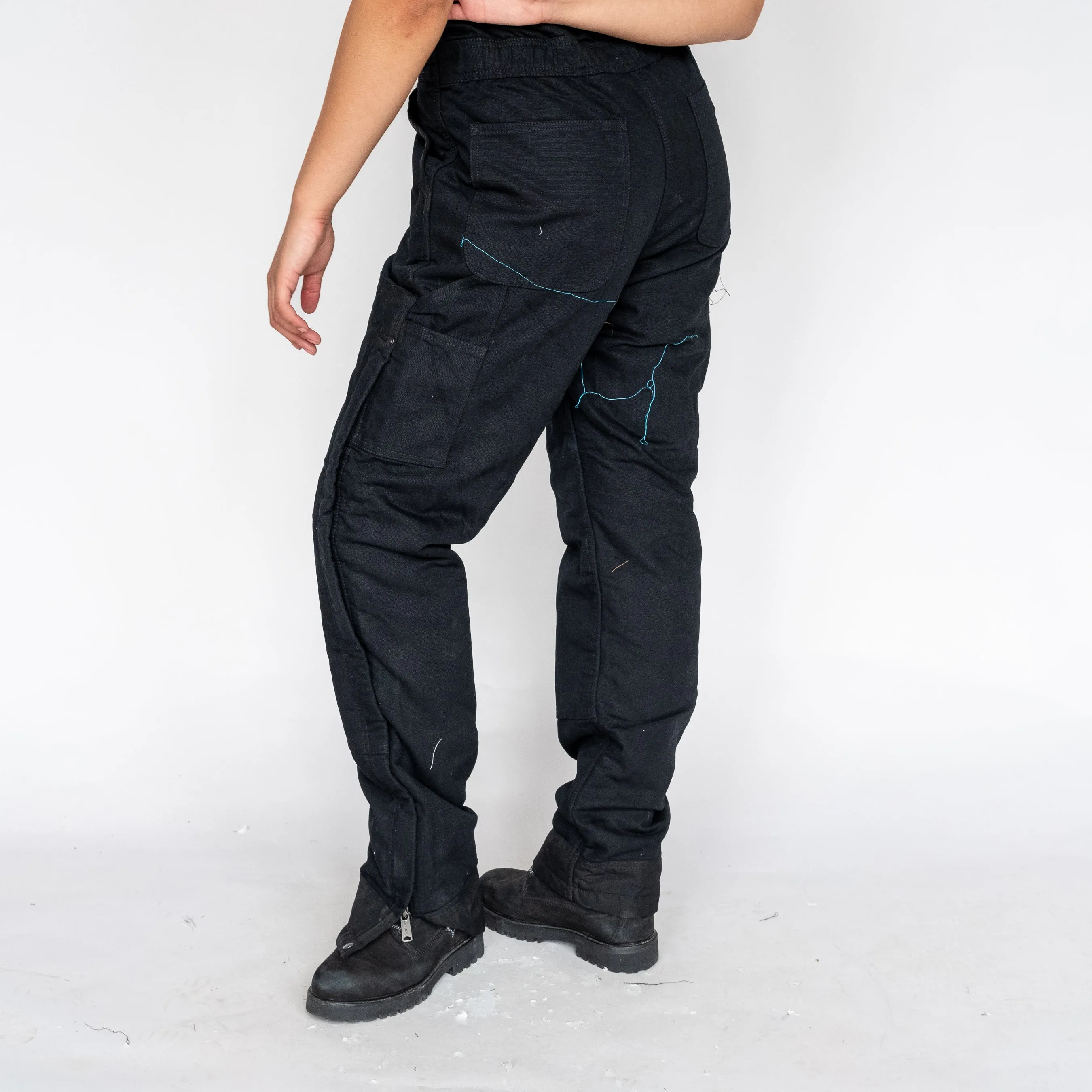 Black y2ks Carhartt Deadstock Denim Baggy Dungarees (L)