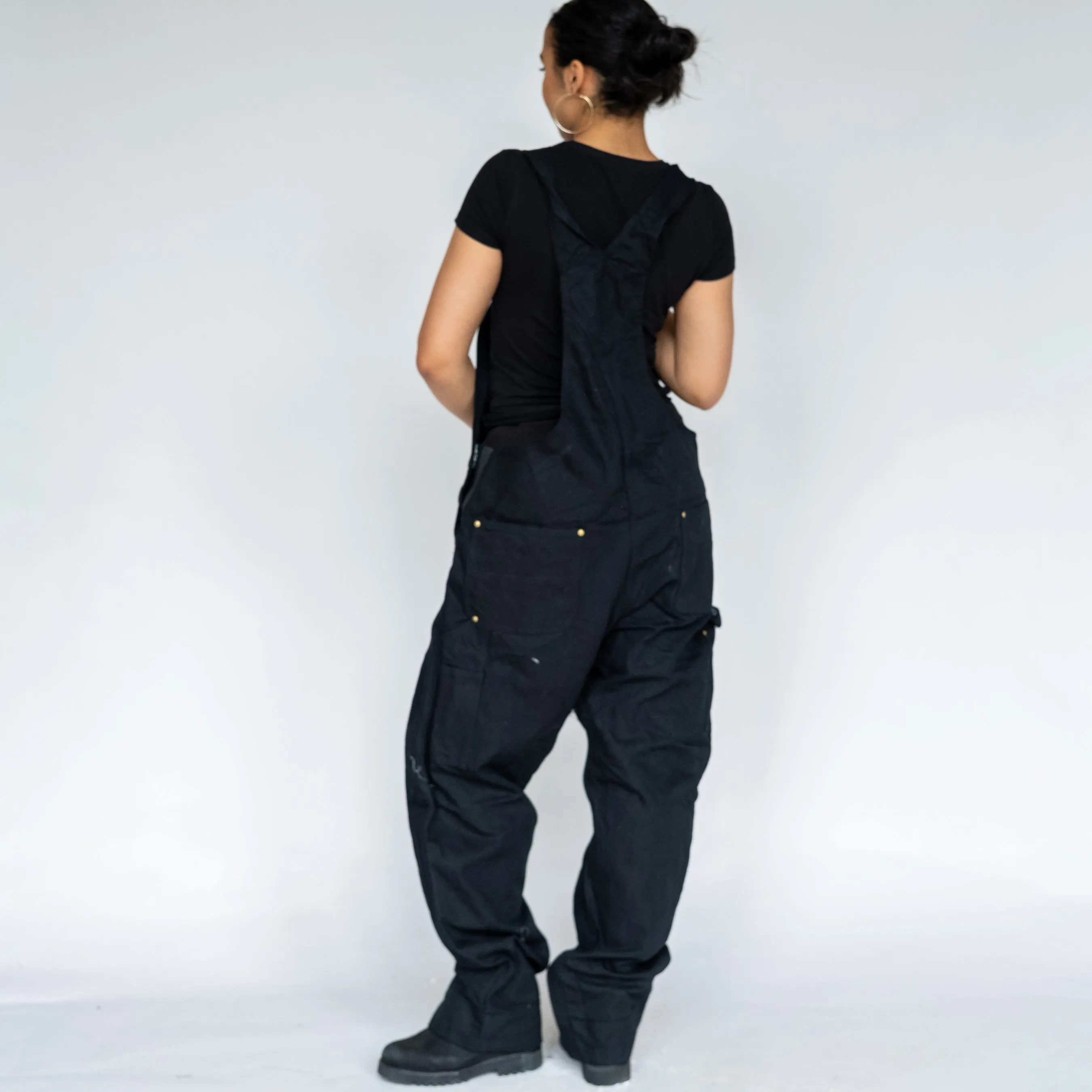 Black y2ks Carhartt Deadstock Denim Baggy Dungarees (XL)