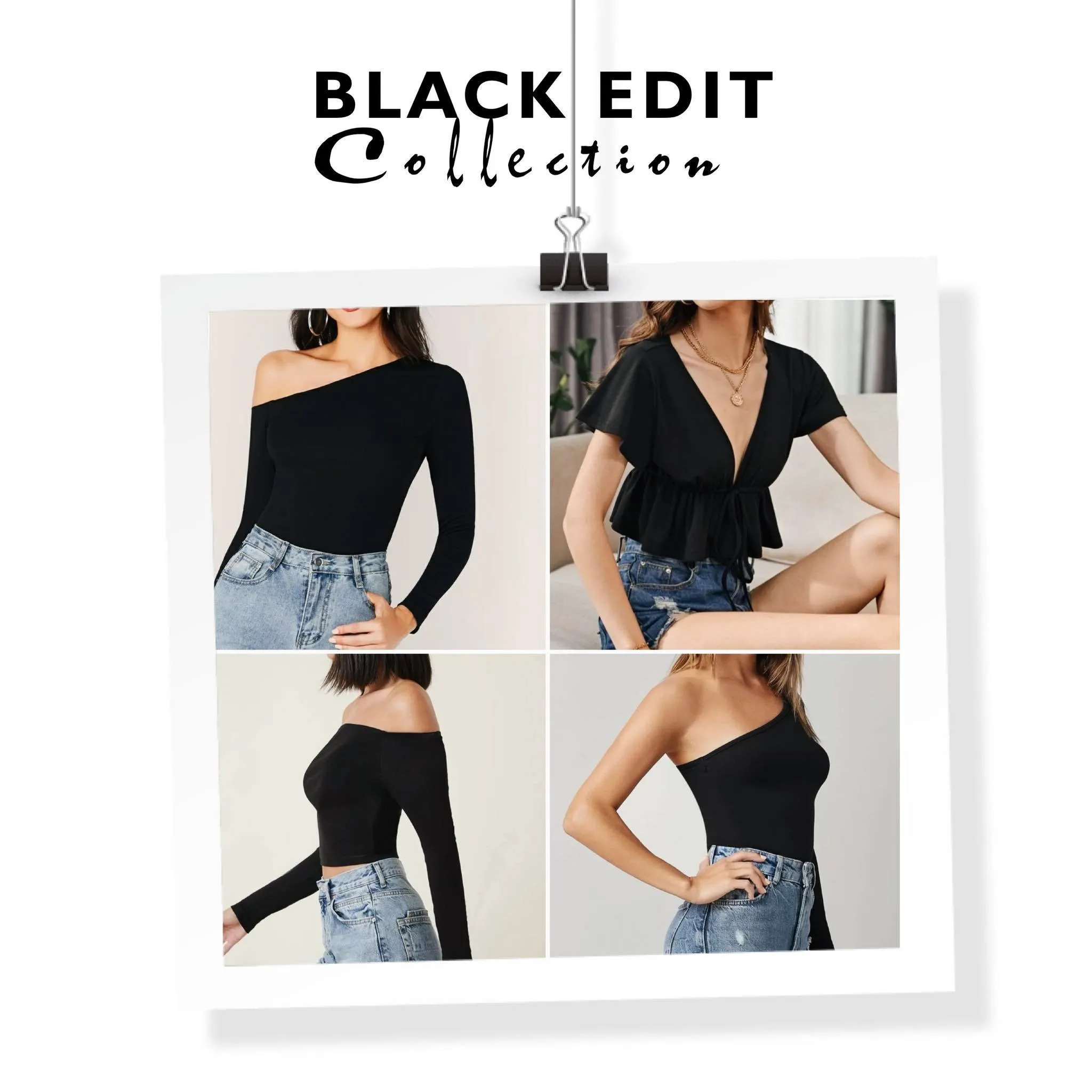 BLK V Flare Drawstring Waist Top