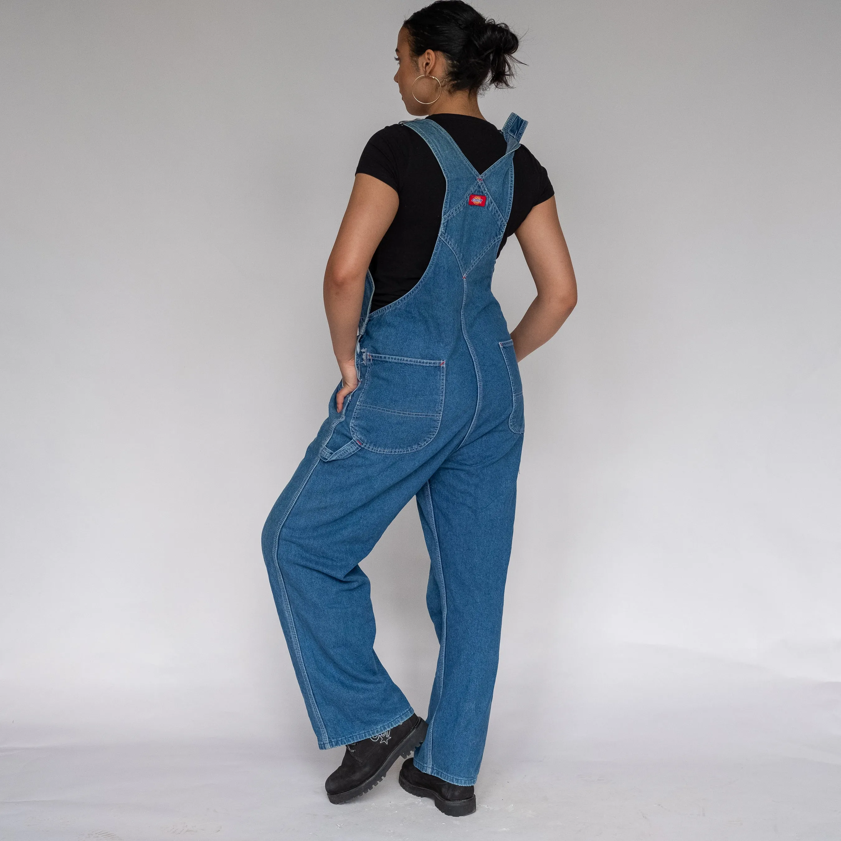 Blue 90s Dickies Denim Baggy Dungarees (XL)