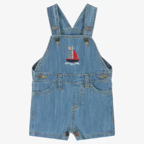 Blue Cotton Denim Baby Dungarees