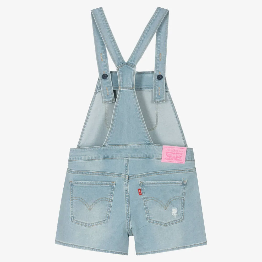 Blue Denim Short Dungarees