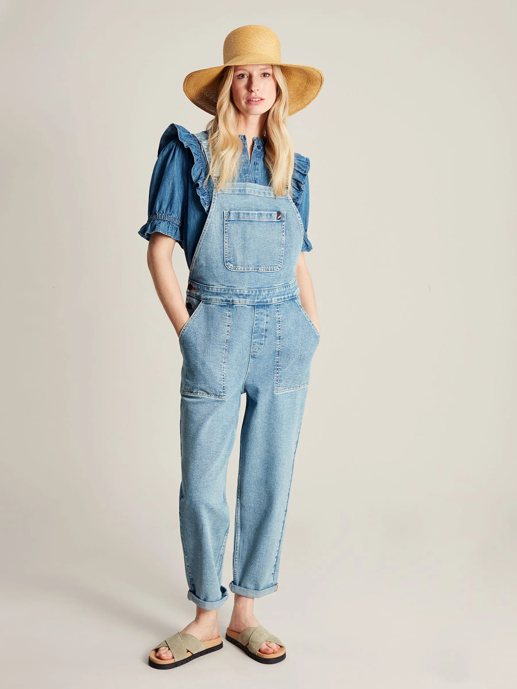 Blue Straight Leg Dungarees