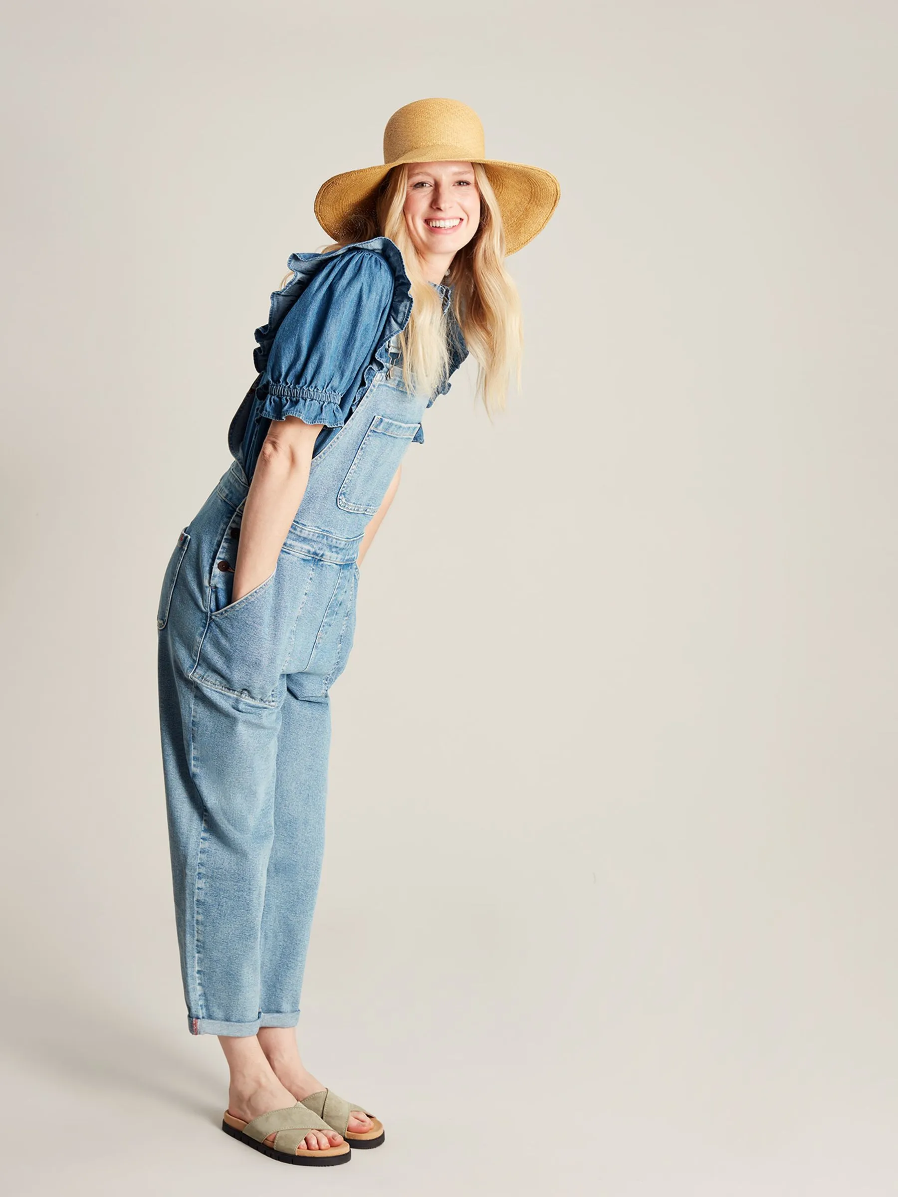 Blue Straight Leg Dungarees