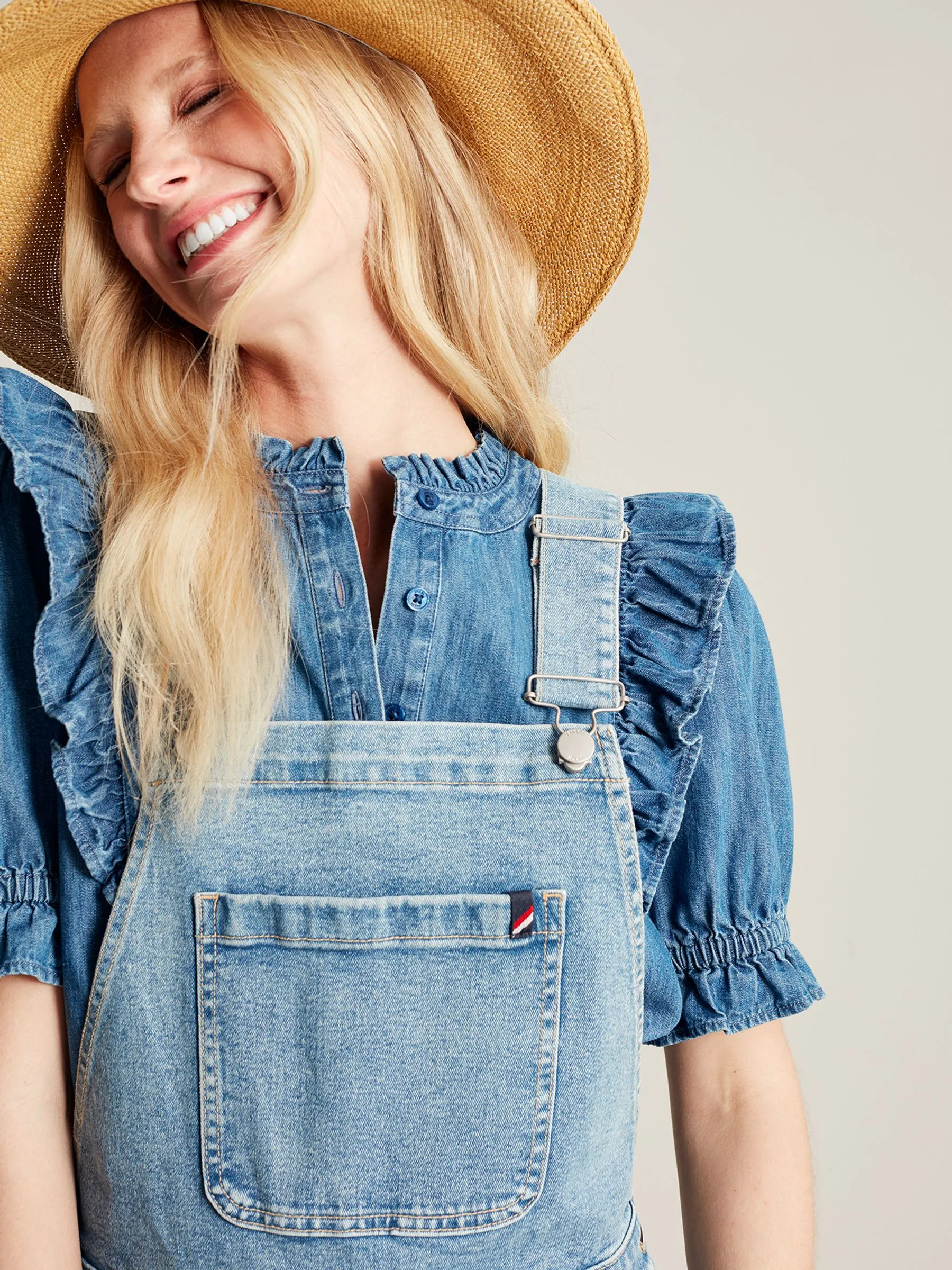 Blue Straight Leg Dungarees