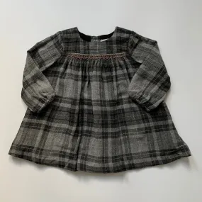 Bonpoint Grey And Copper Tartan Wool Mix Dress: 12 Months (Brand New)