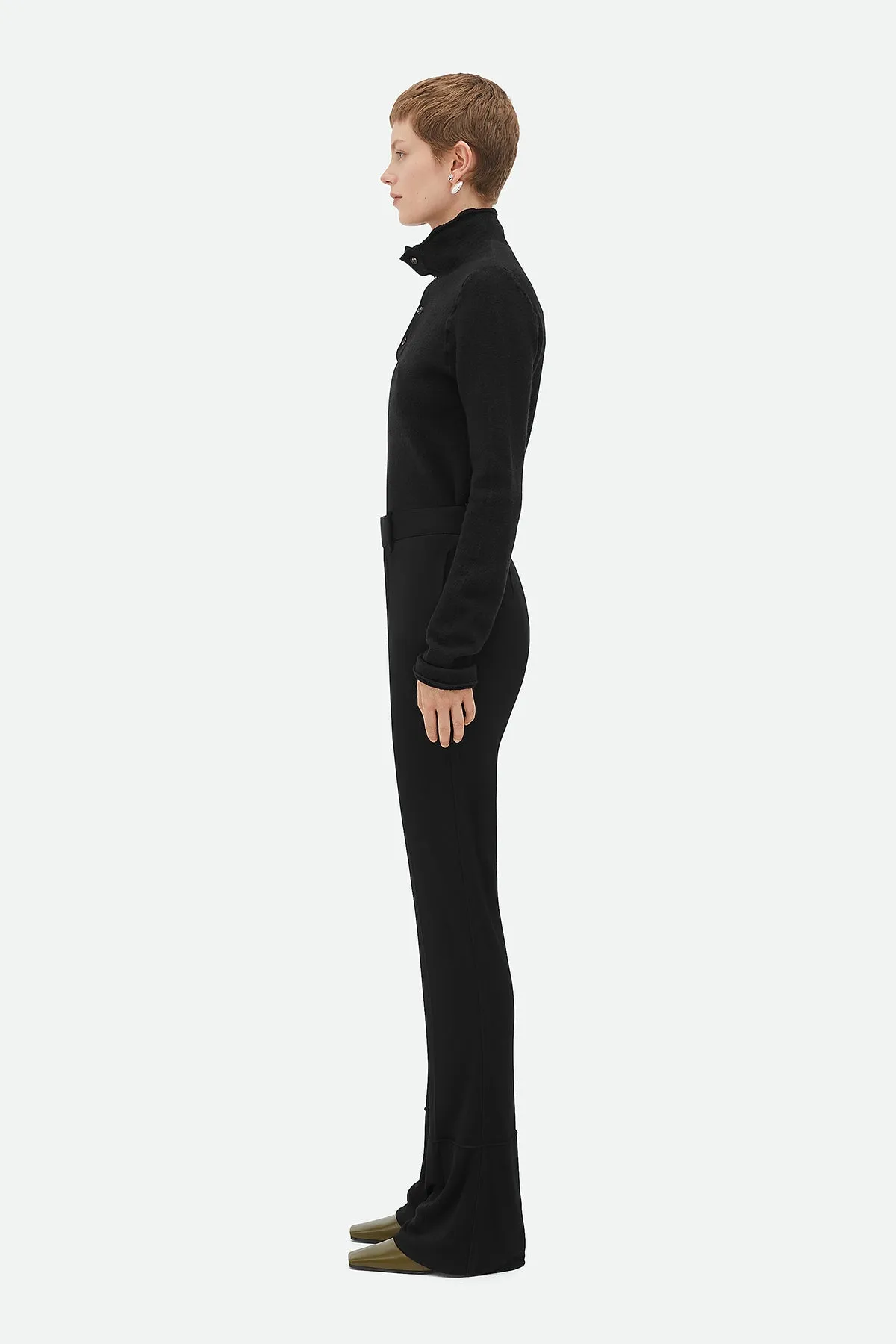 BOTTEGA VENETA | MATT VISCOSE JERSEY FLARED TROUSERS