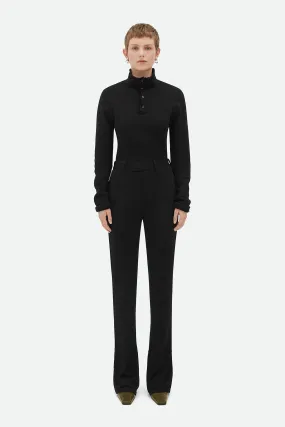 BOTTEGA VENETA | MATT VISCOSE JERSEY FLARED TROUSERS