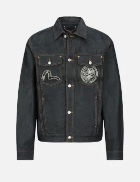 Brocade Daicock Insert Denim Jacket