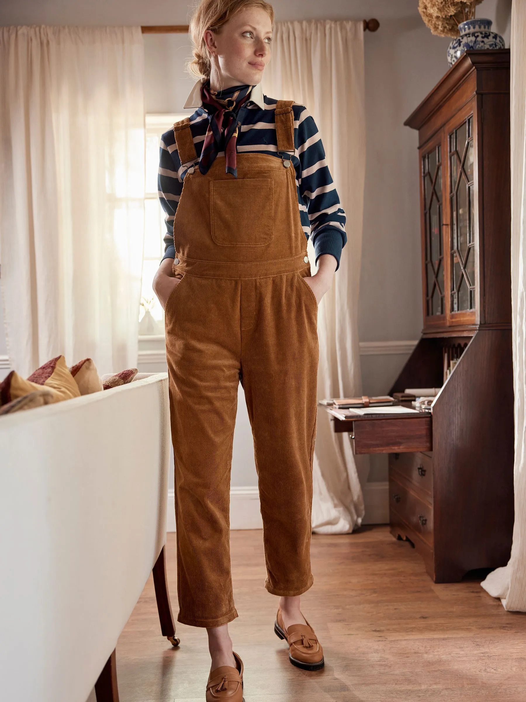 Brown Cord Dungarees