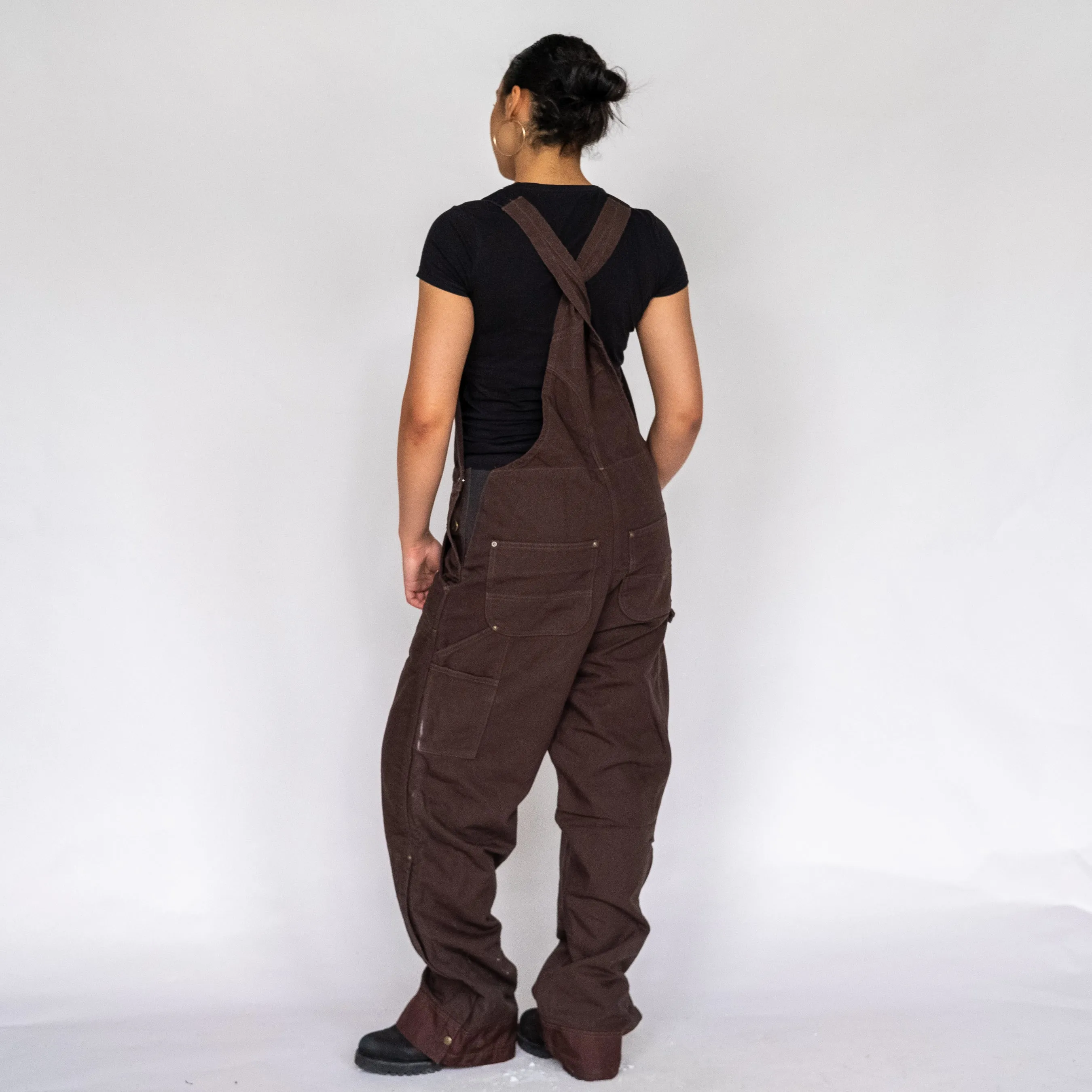 Brown y2ks Carhartt Deadstock Denim Baggy Dungarees (S)