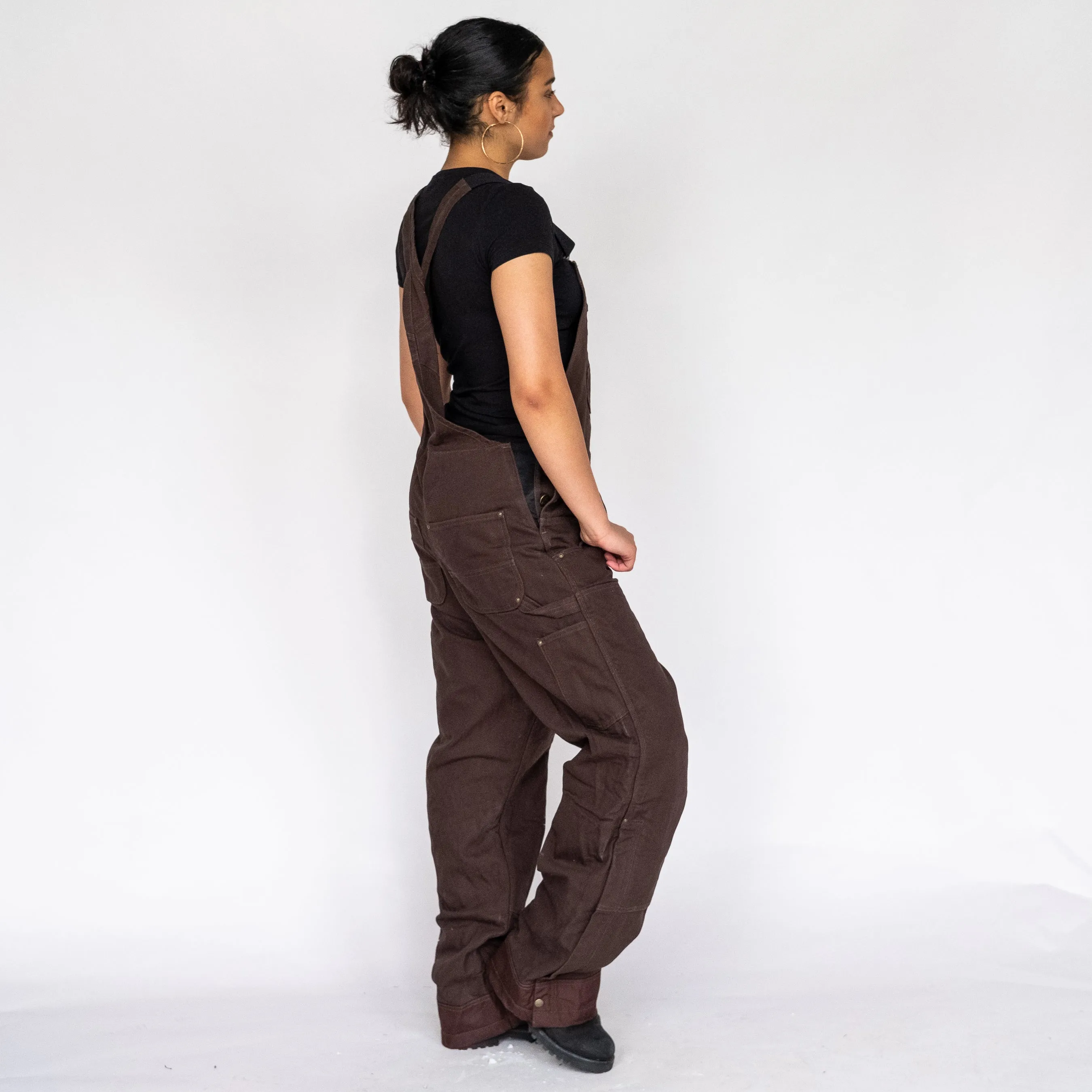 Brown y2ks Carhartt Deadstock Denim Baggy Dungarees (S)