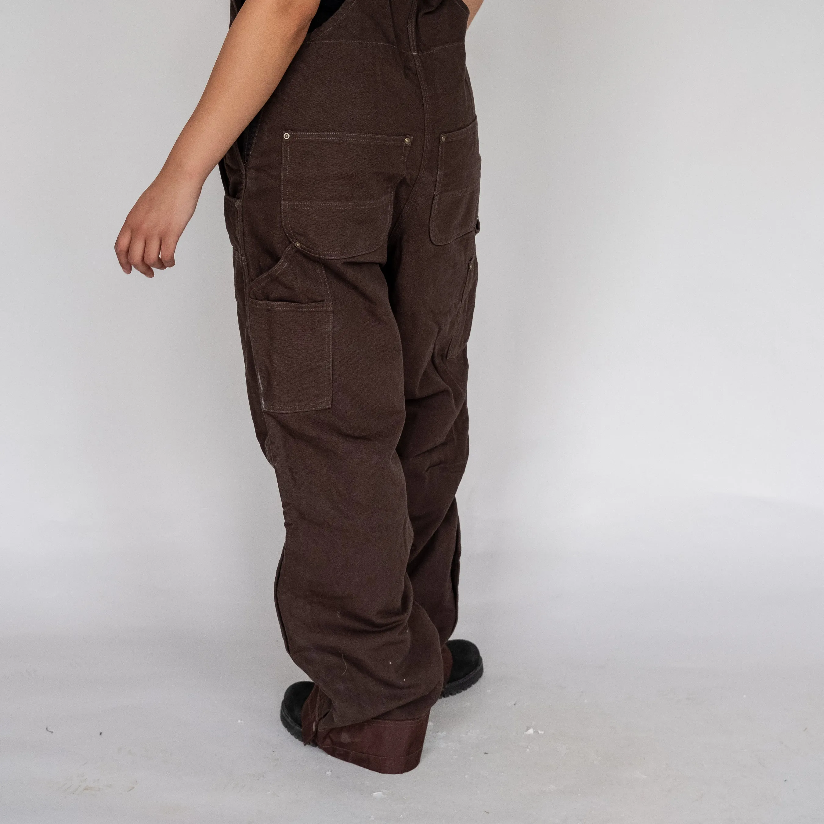 Brown y2ks Carhartt Deadstock Denim Baggy Dungarees (S)